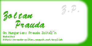 zoltan prauda business card